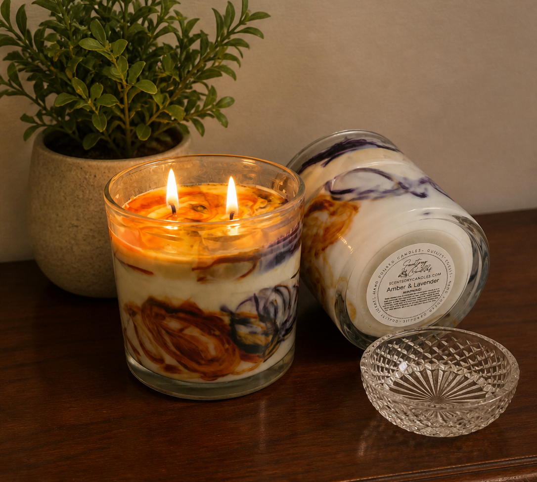 Amber and Lavender Candle