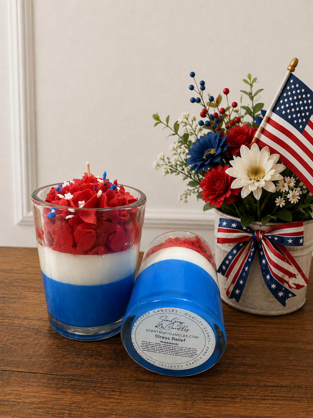 July Fourth Candle Stress Relief