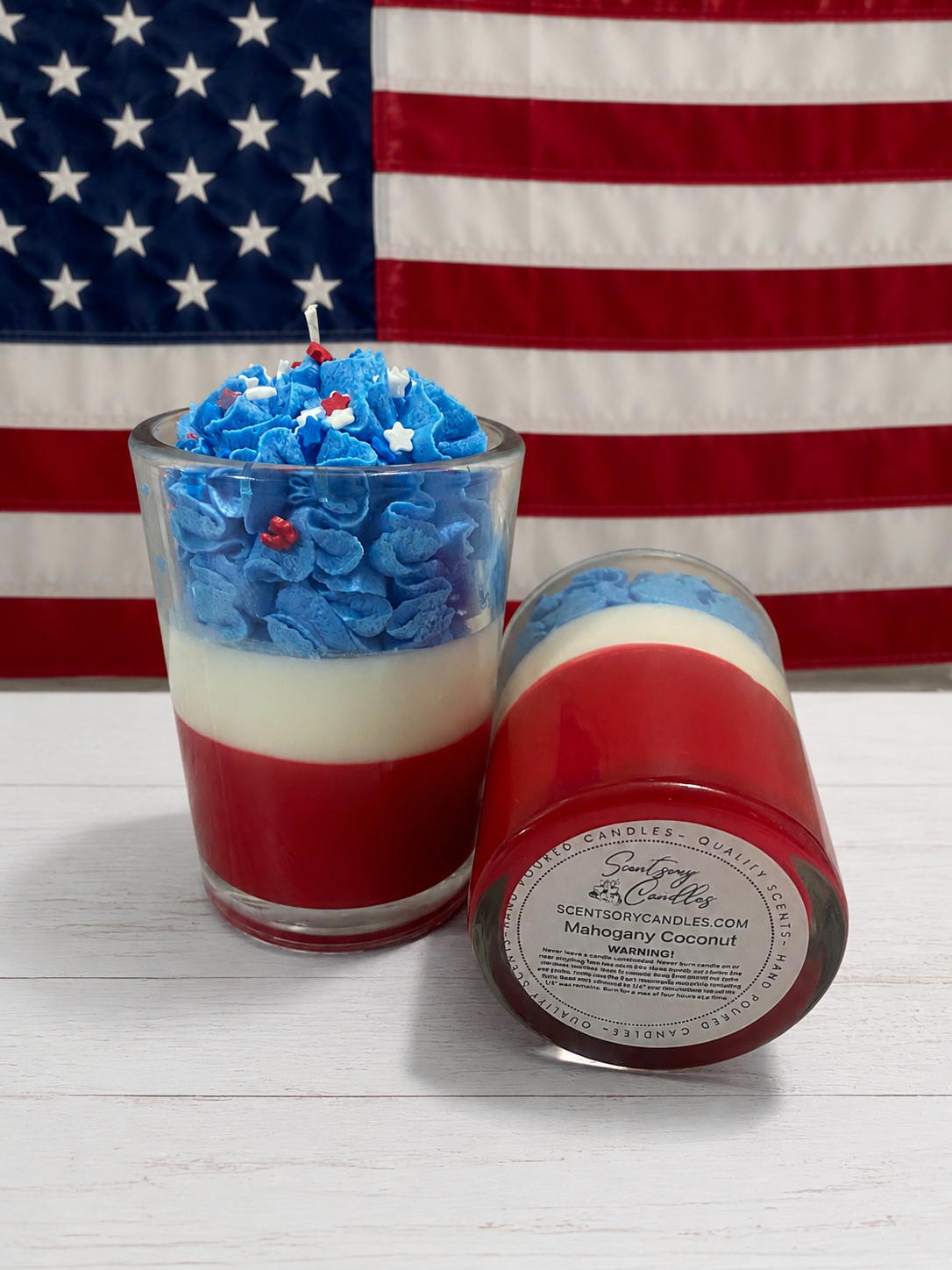 July Fourth Candle Mahogany Coconut