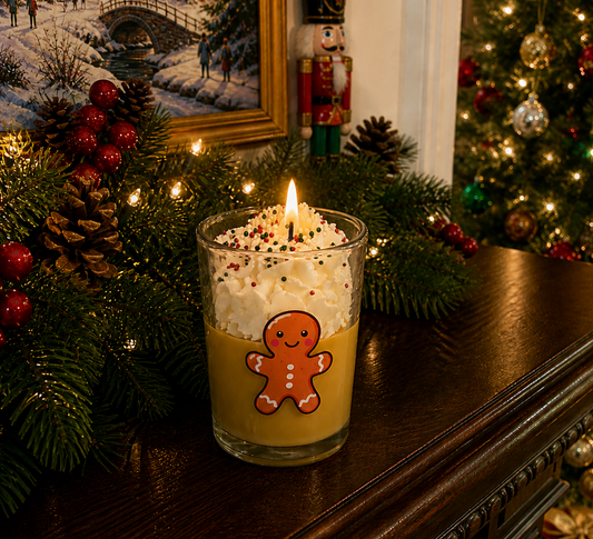 Gingerbread Man Candle