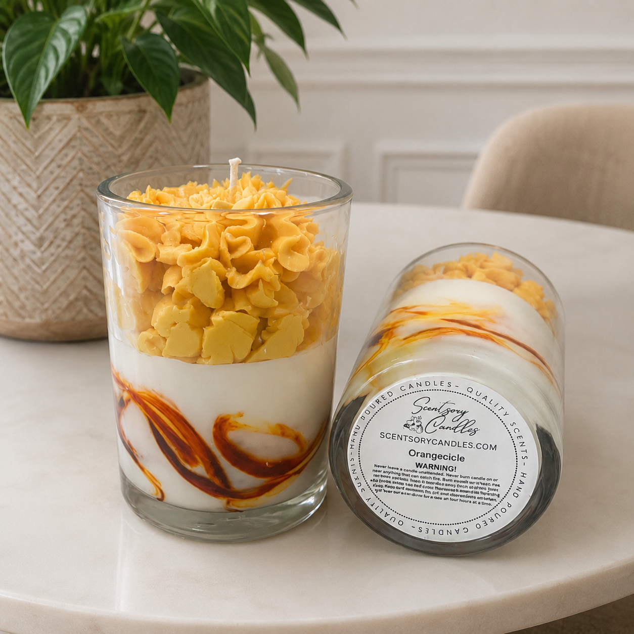 Orange Cicle Candle