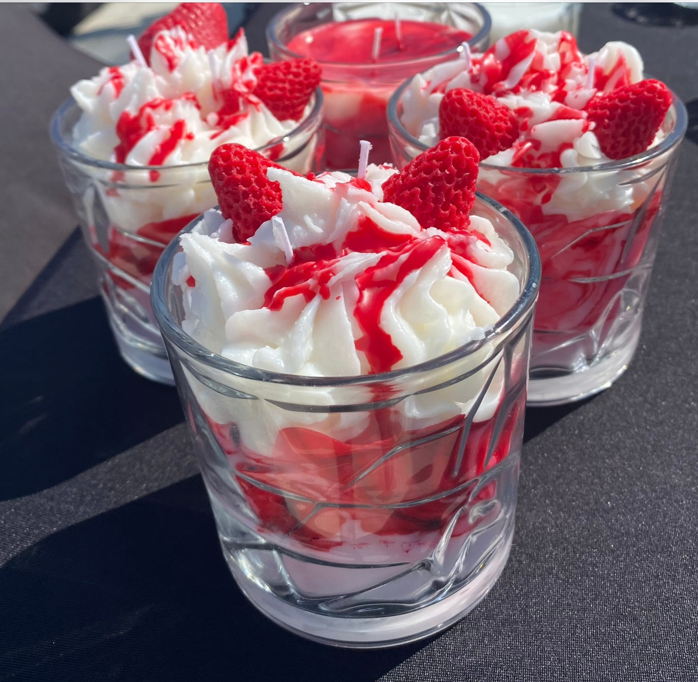 Strawberry Cake Dessert Candle