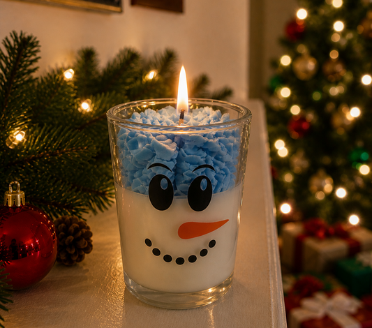 Frosty the Snowman Peppermint Candy Cane Candle