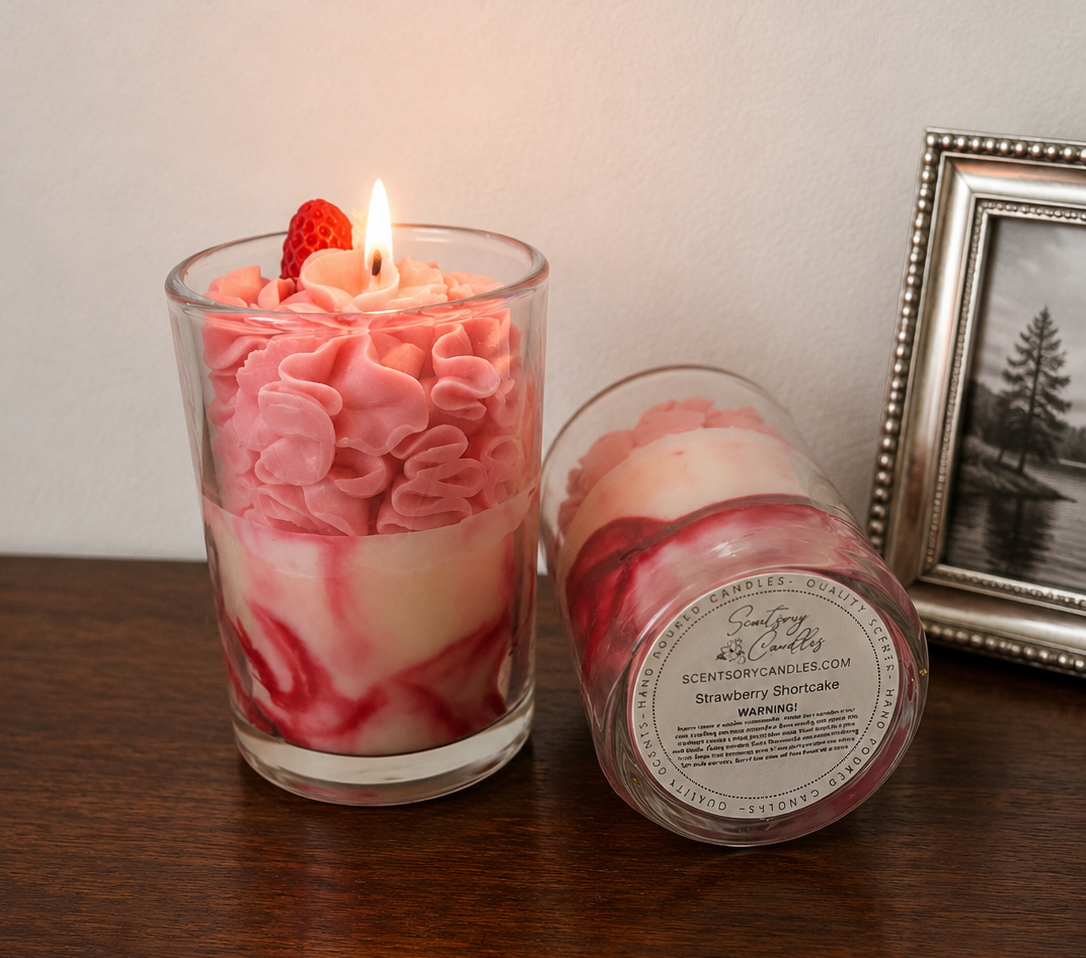 Strawberry Cake Candle