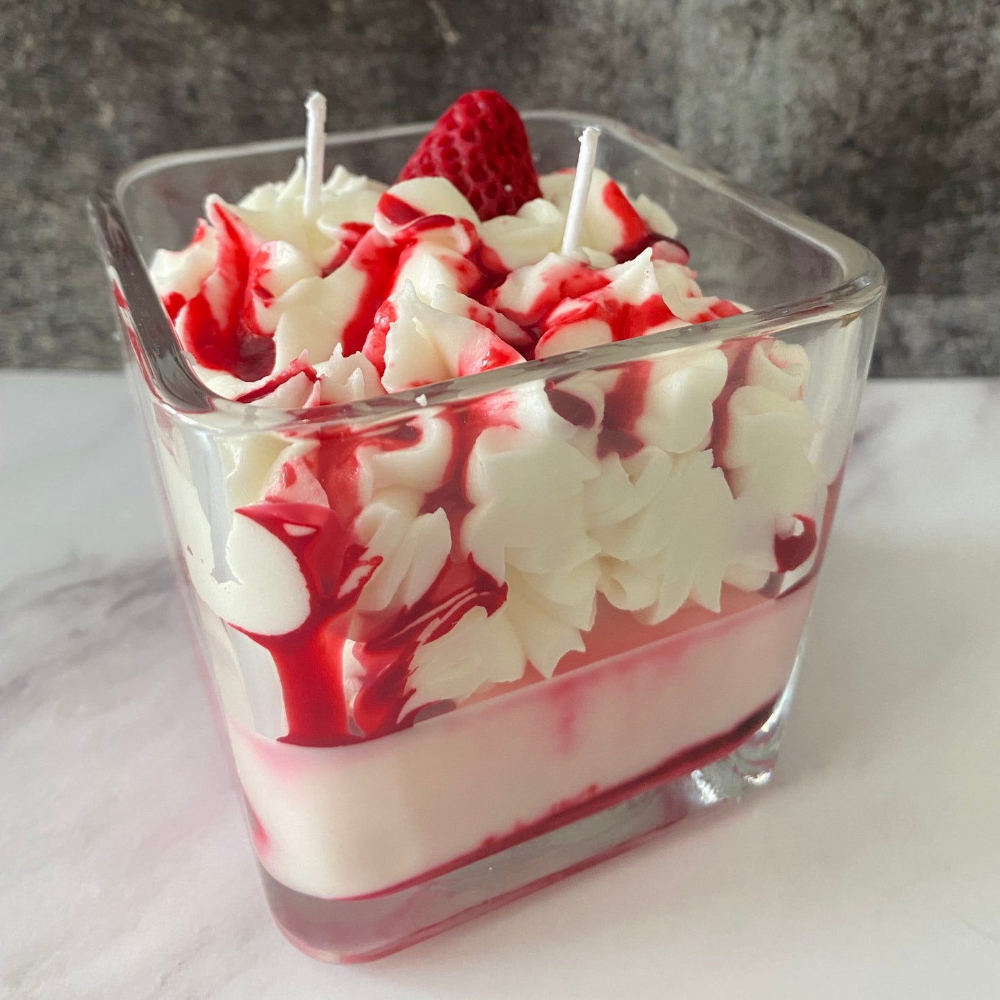 Strawberry Cake Dessert Candle